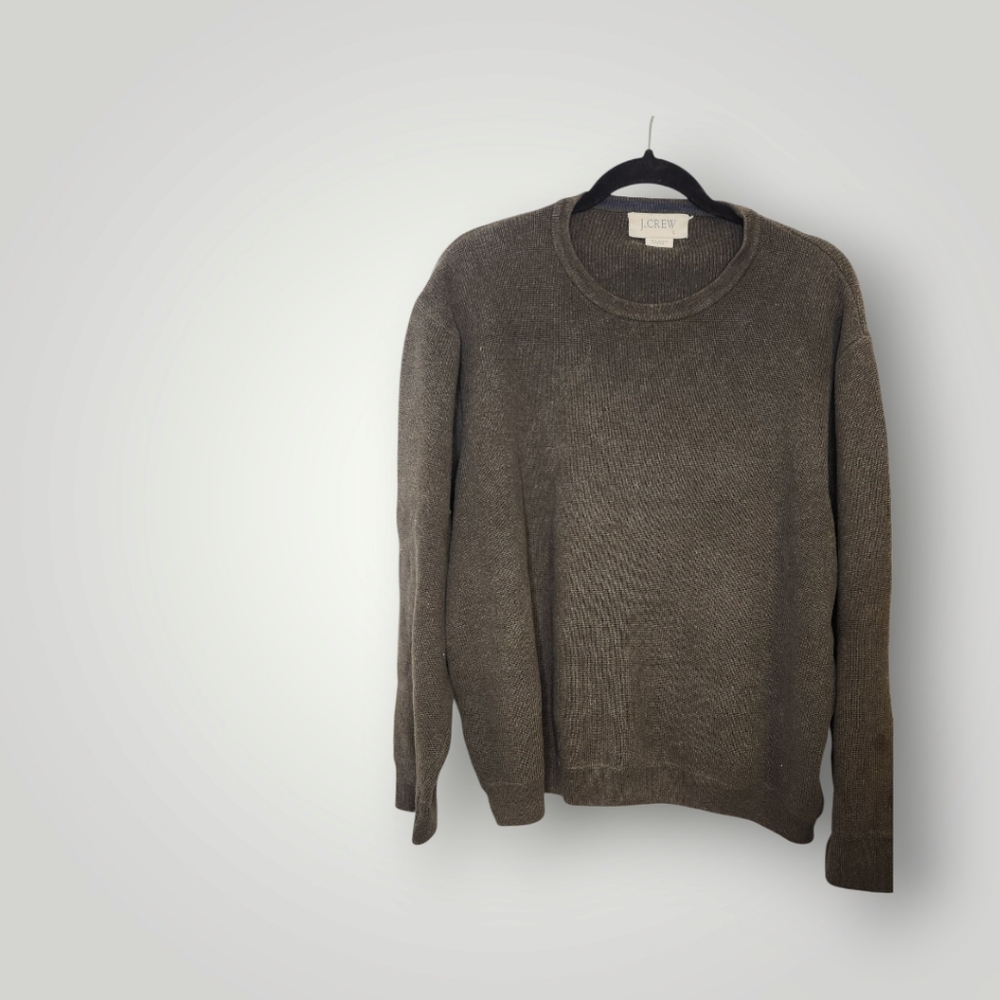 J. Crew green Crewneck Sweater Classic Knit size L